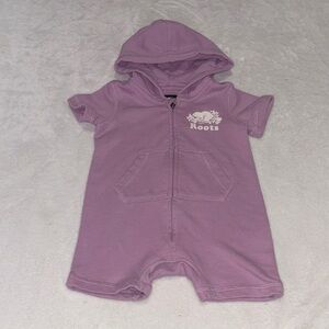 Roots purple hooded romper